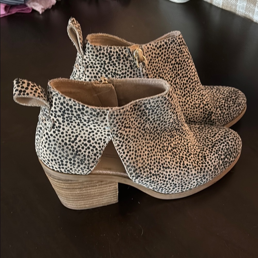 Leopard Print Toms Ankle Boots